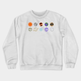 mimilist planets Crewneck Sweatshirt